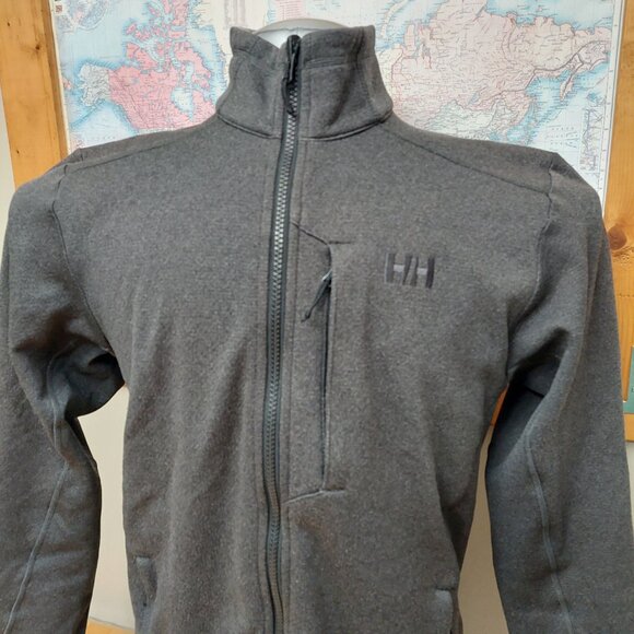 Helly Hansen Full Zip Men's Fleece Jacket Dark Grey Size Medium - Picture 2 of 13